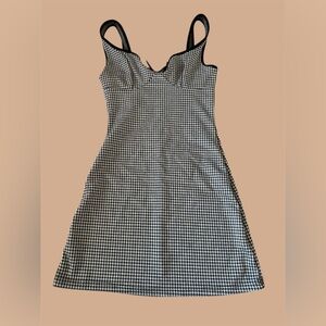 SHEIN Black and White Houndstooth Mini Dress, size S